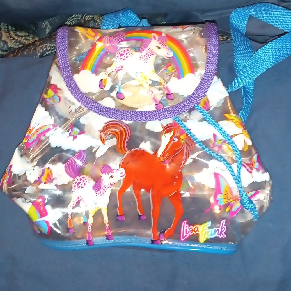 Vintage Lisa Frank Clear Mini Backpack RARE